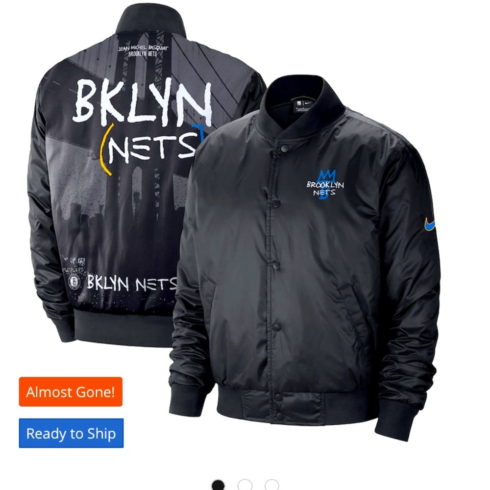 NBA: Nets🔥🏀☄️ City Edition snap Jacket